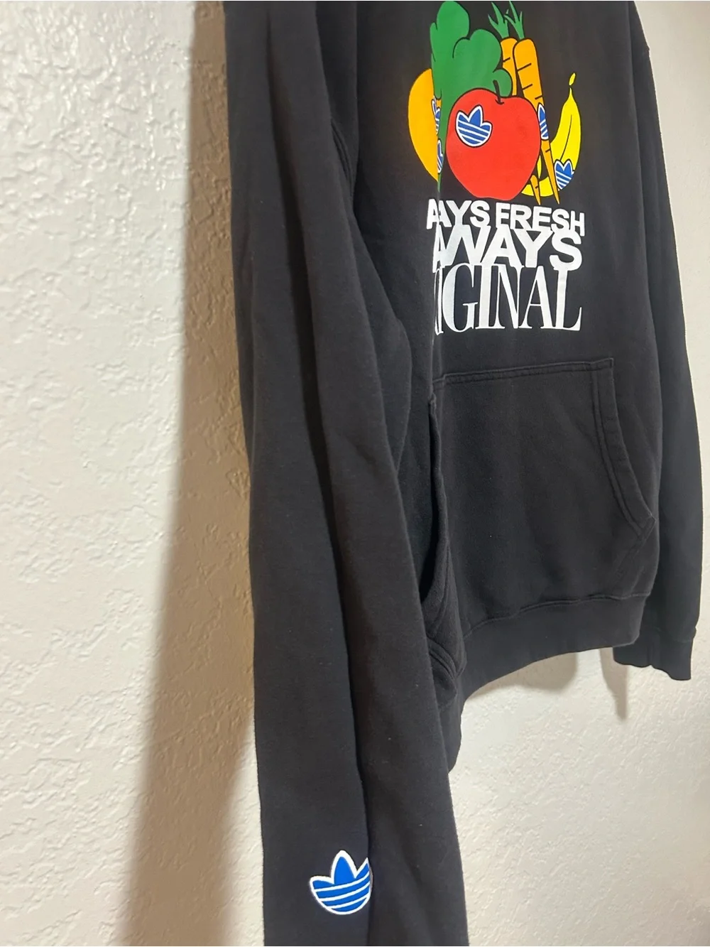 adidas “Always Fresh, Always Original” Hoodie with Colorful Fruit Graphic